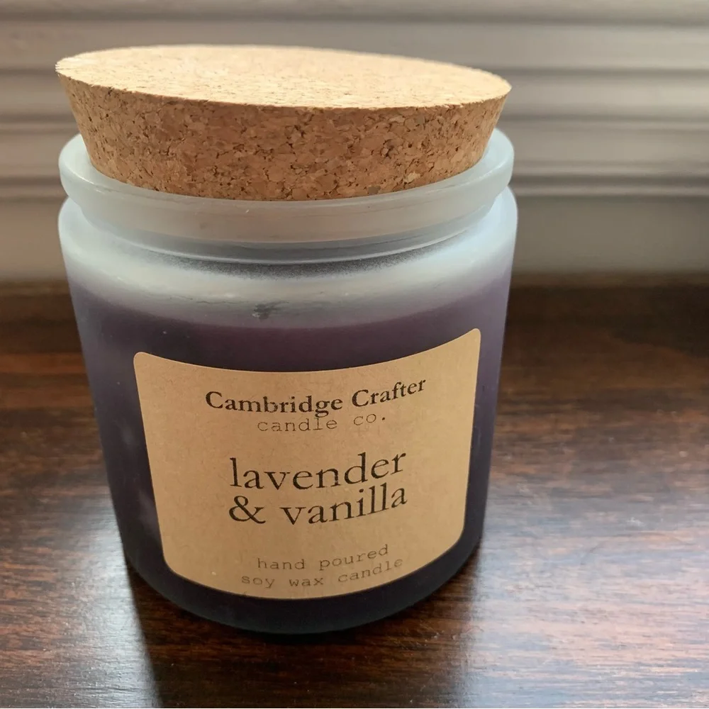 Craft Hand Poured Made Soy Wax Jar Candle, Local Artisan Scent Lavender Vanilla